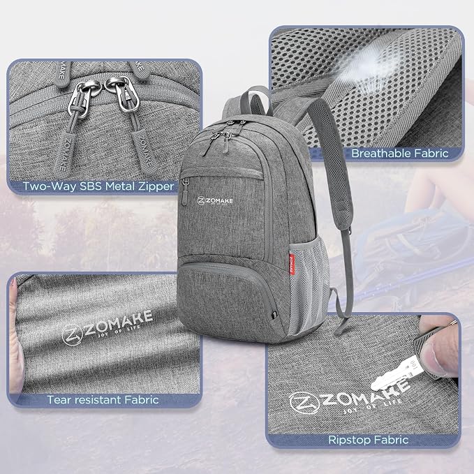 ZOMAKE Ultra Lightweight Packable Backpack 20L, Small Foldable Backpacks Hiking - Image 4