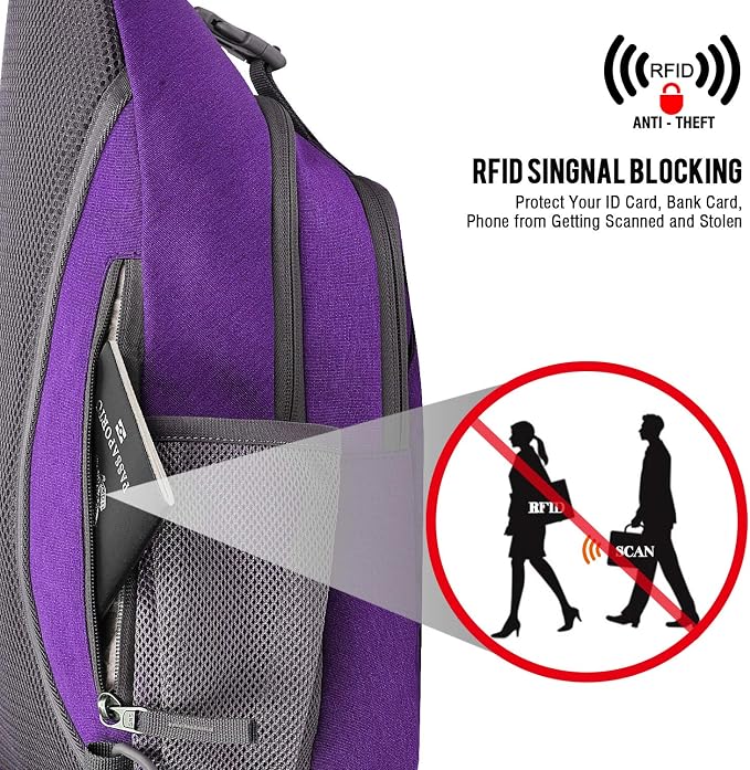 G4Free Sling Bag RFID Blocking Sling Backpack Crossbody Chest Bag Daypack - Image 2