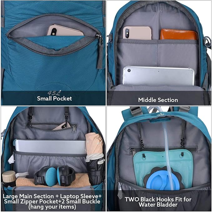 G4Free 45L Hiking Travel Backpack Waterproof - Image 5