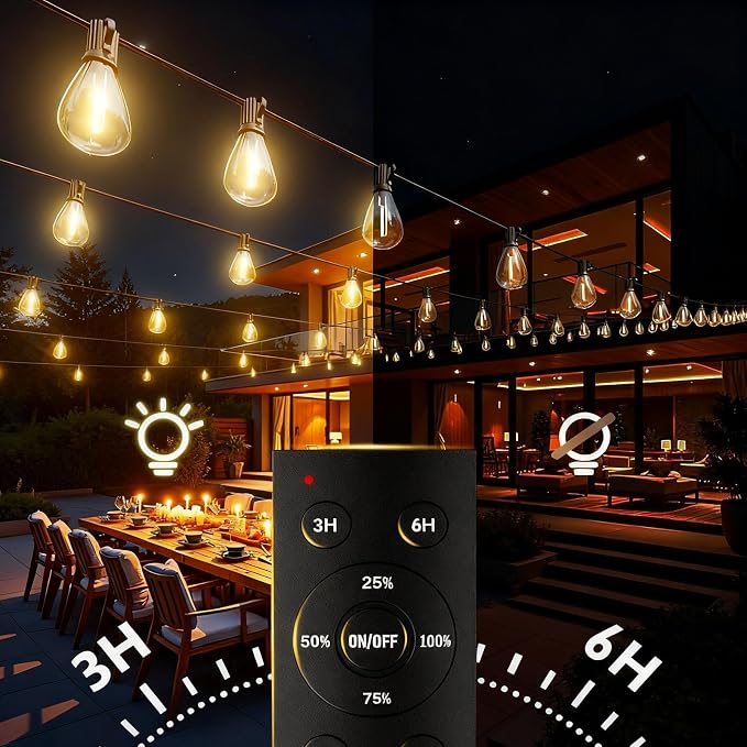 REEMEER 200FT LED Outdoor String Lights - Image 4