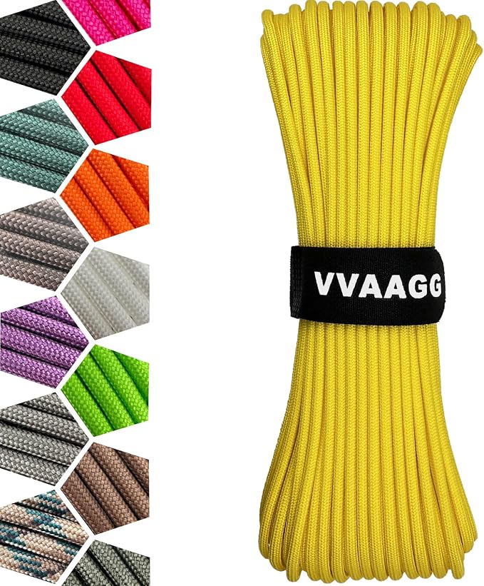 VVAAGG 1000 Paracord Rope, 50ft 12 Strand Parachute Cord by ParacordSpecialist
