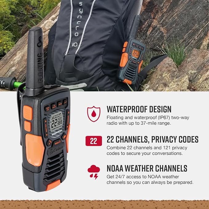 Cobra CXT10953PH-M Emergency Two-Way Radios, Waterproof Walkie Talkies - Image 3