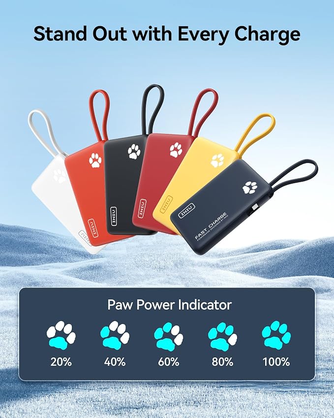 INIU PawGo Portable Charger, 45W PD 10000mAh Slim Power Bank - Image 8