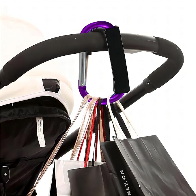 3PCS Stroller Hooks，5.2'' Large Carabiner Clip - Image 4