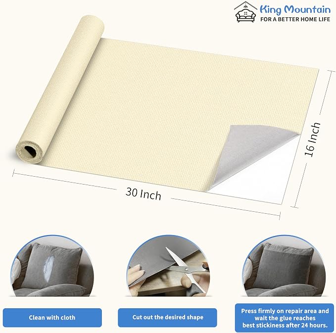 KING MOUNTAIN Canvas Repair Patch 16×30 Inch Self-Adhesive Waterproof Fabric - Image 4