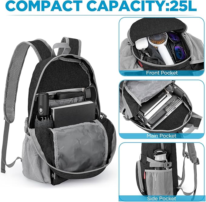 ZOMAKE Ultra Lightweight Packable Backpack 25L, Small Foldable Backpacks Hiking - Image 3