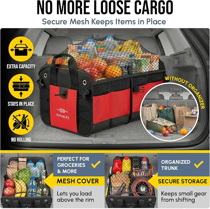 XL Trunk Organizer 3-Section Modular – Extra Large Car Storage - Image 6