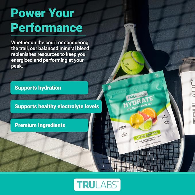 TRULABS Hydrate Electrolyte Drink Mix – Citrus Splash Flavor, Sugar-Free - Image 5