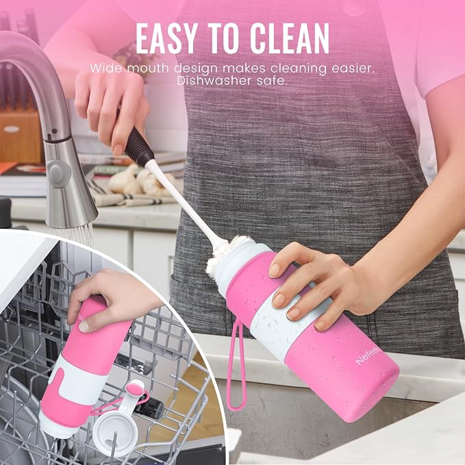 Nefeeko Collapsible Water Bottle, BPA Free 26oz Foldable Water Bottle - Image 5