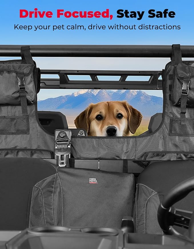 KEMIMOTO UTV Storage Bag, Seat Back Rack Compatible - Image 3