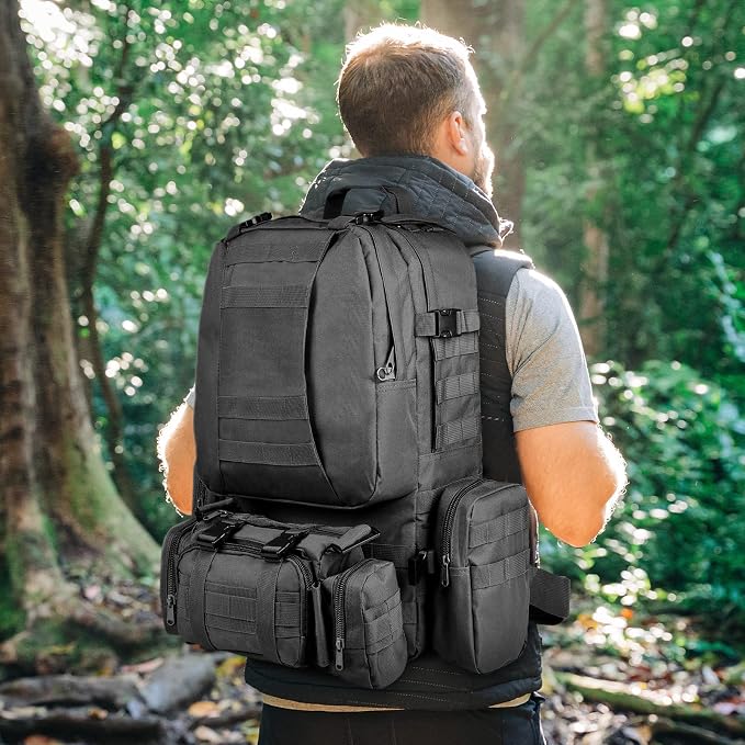 CVLIFE Tactical Backpack Military Army Rucksack 60L Large Assault Pack - Image 6