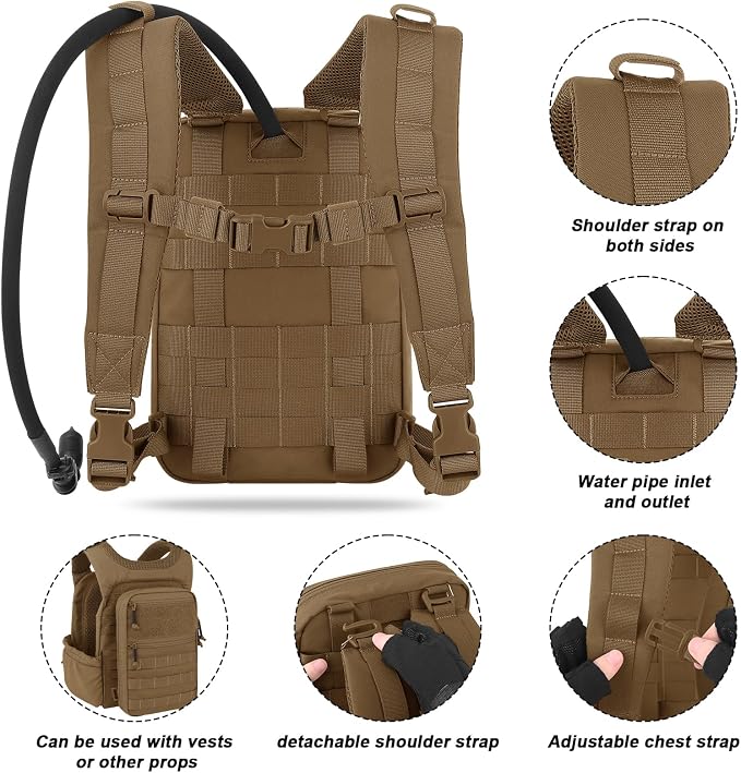 PETAC GEAR Tactical Molle Hydration Pack - Image 4