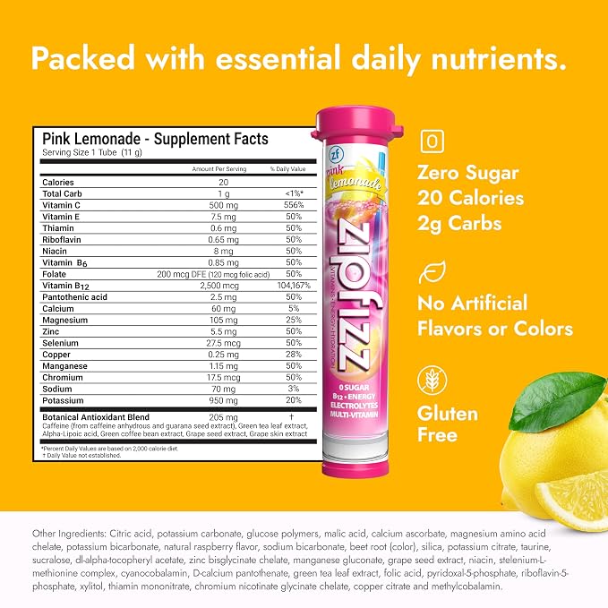 Zipfizz Daily Energy Drink Powder, 12 Pack | 3-in-1 Sustained Energy, Rapid - Image 6