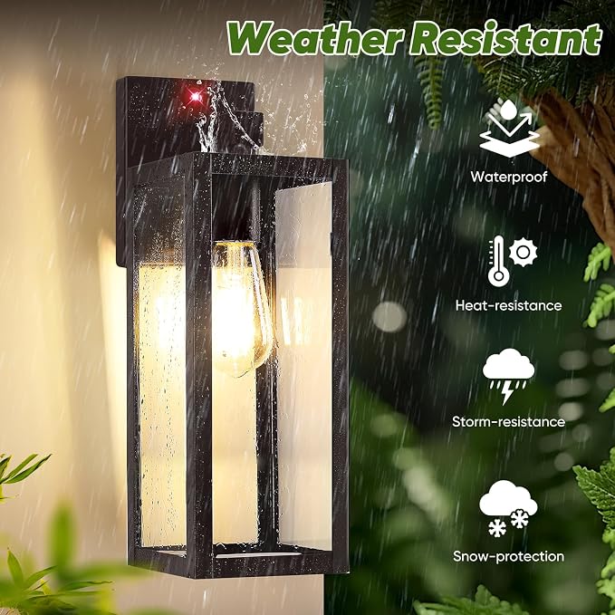 Upgraded Motion Sensor Outdoor Wall Light, Large Size Dusk to Dawn Porch Light - Image 4