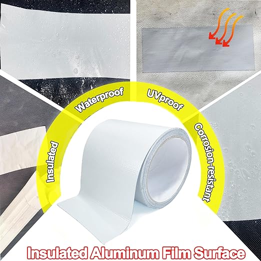 Waterproof Repair Tape for Awning, 4IN x 20FT Outdoor Canvas Tarp Repair Tape - Image 2