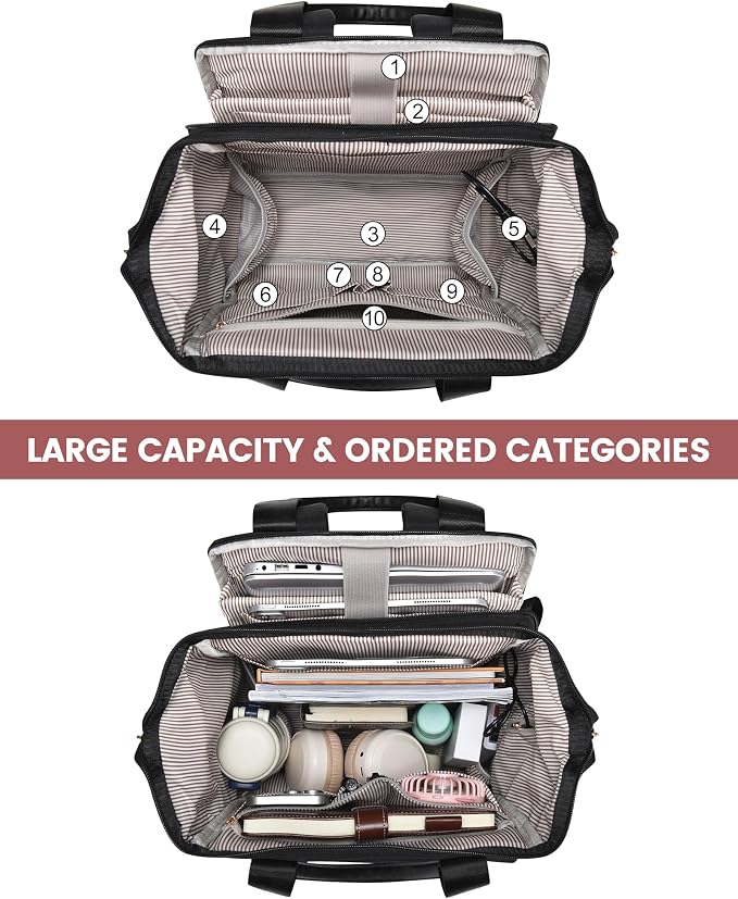 LOVEVOOK Laptop Backpack for Women, 15.6 Inch Work Laptop Bag - Image 5