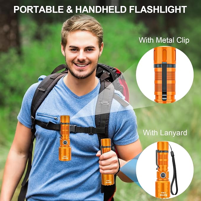 Banral Flashlights High Lumens Rechargeable, Super Bright Long Range Small - Image 8