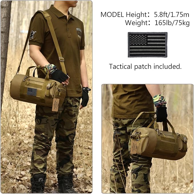 ArcEnCiel Small Tactical Duffle Bag Men Gym Pack Military Molle Shoulder Bags - Image 4