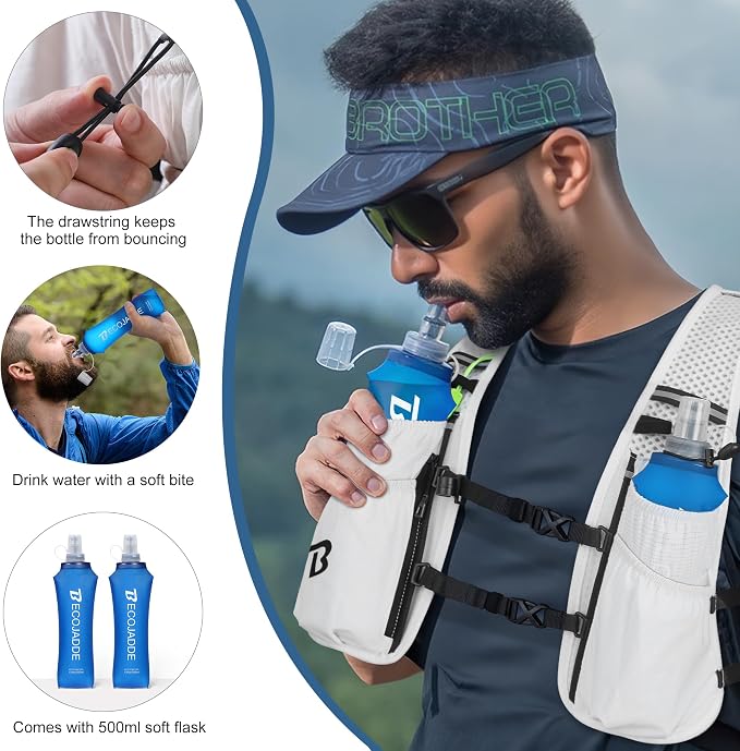 BECOJADDE Running Vest Hydration Backpack - Image 5