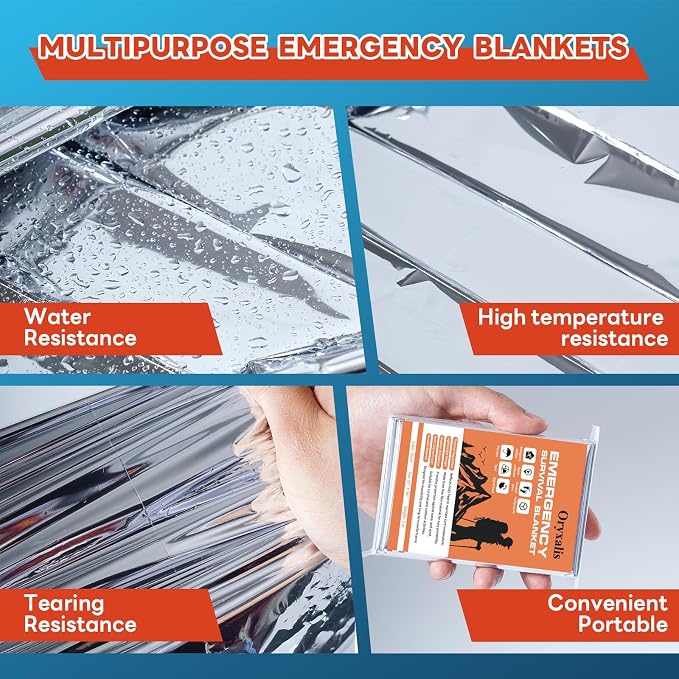 Emergency Mylar Thermal Blankets, Winter Car Emergency & Outdoor Camping - Image 6