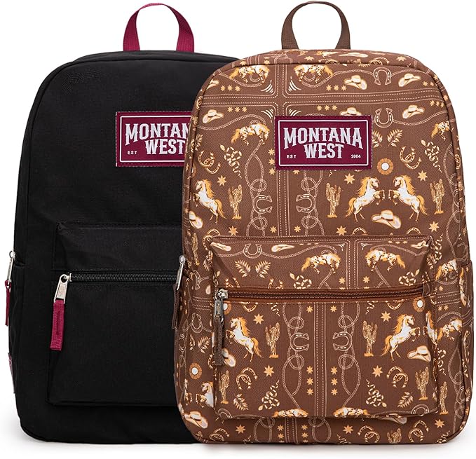 Montana West Backpack for Women Men 2 PCS Lightweight College Bookbags Casual by THEOFFICIALMONTANAWEST