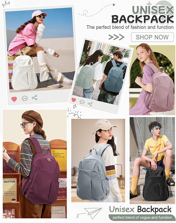 SEAFEW Green Backpack for Girls Women Waterproof High School Book Bag Cute - Image 8