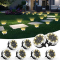 Solar Ground Lights Outdoor, 8 Pack Solar Lights Outdoor Waterproof, Mini Flat by Unknown