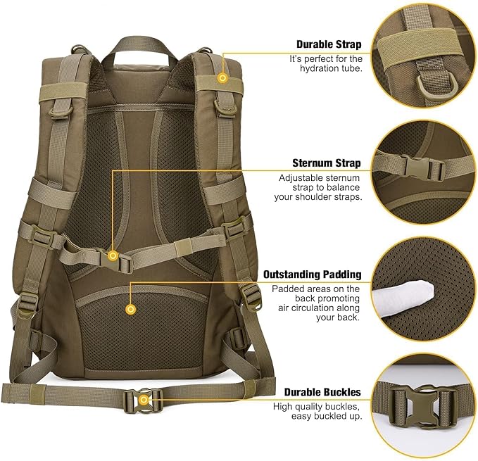 Mardingtop Small Tactical Backpack, Molle Hiking Backpack - Image 6