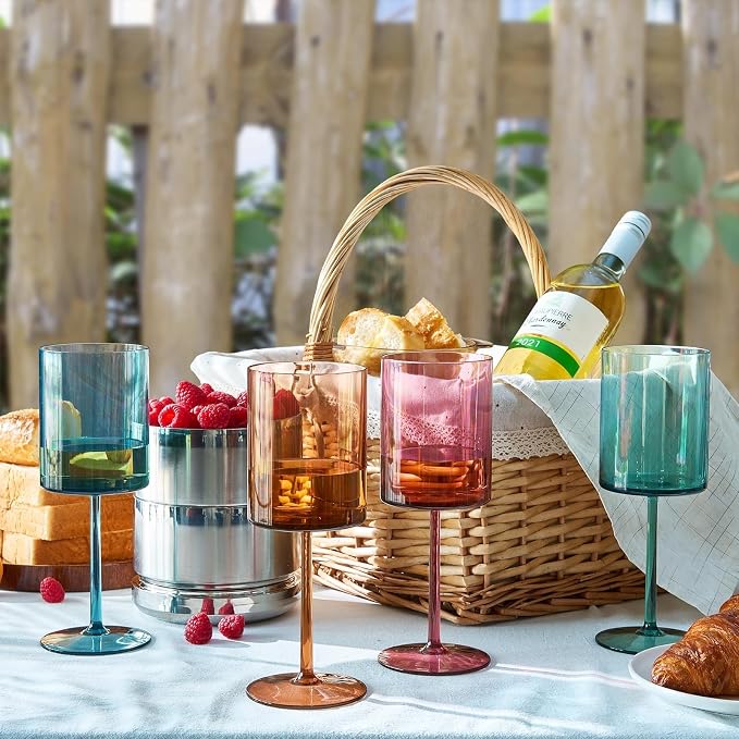 Unbreakable Stemmed Square Tritan Acrylic Floating Wine Glasses European Style - Image 7