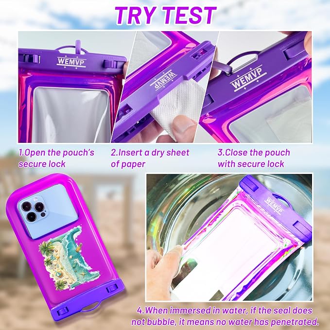 Personalized Initial Waterproof Phone Pouch Case - Image 4