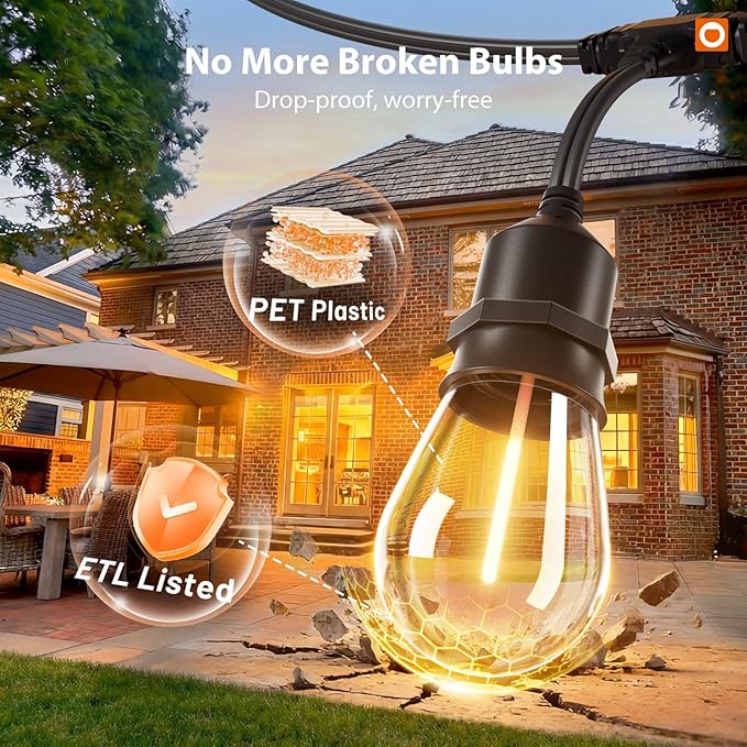 addlon 200FT Outdoor String Lights LED - Image 3