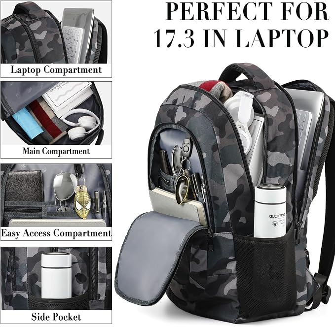 BIKROD Travel Laptop Backpack for Men, Backpacks for School Teen Boys, Business - Image 4