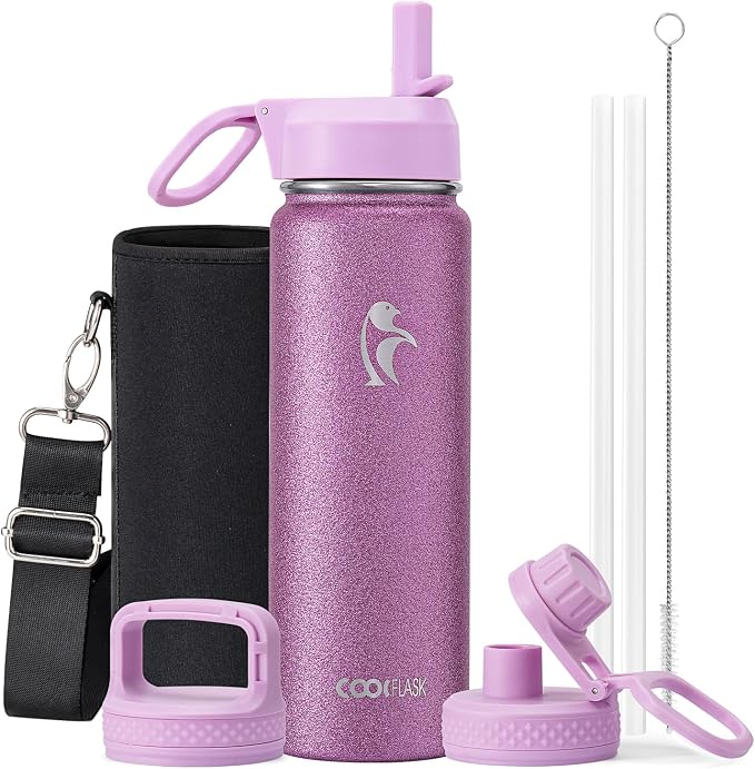 Coolflask Water Bottle 24 oz Insulated by Coolflask