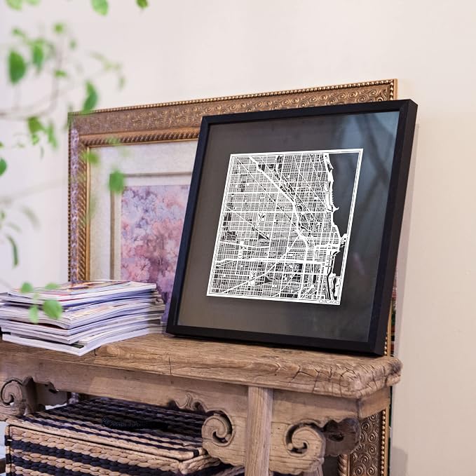 Washington D.C. Cut Map framed by O3 Design Studio, 18x18 inches, paper cutting - Image 6