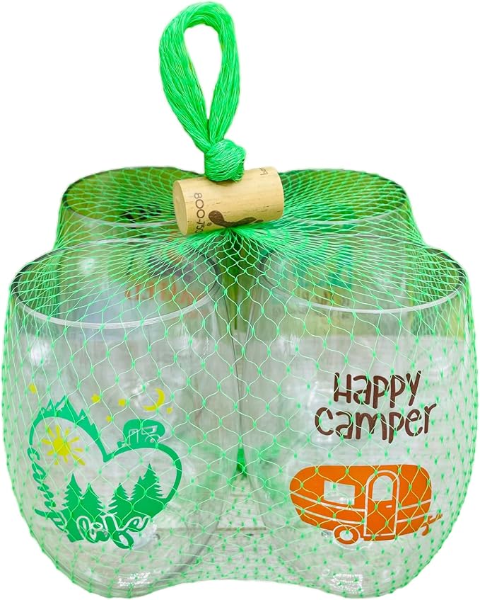 Set of 4 Shatterproof Designer 16 oz Plastic Wine Glasses MADE in the USA - Image 3