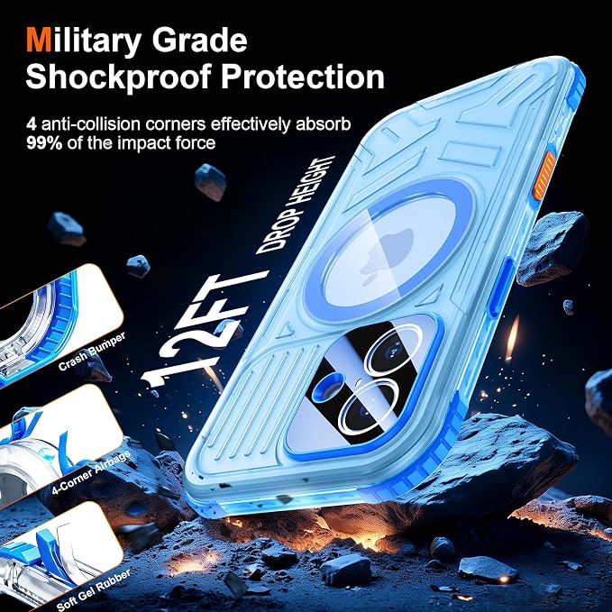 SPIDERCASE Magnetic for iPhone 17 Case Waterproof, 12FT Military Shockproof - Image 4