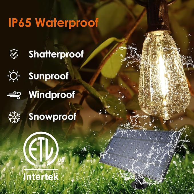 Bdrofn 120FT Solar String Lights Outdoor, Solar Patio Lights Waterproof - Image 5