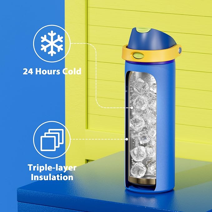 24 oz Insulated Water Bottle for Men: Meoky Stainless Steel Water Bottle - Image 5