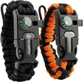 Paracord Bracelet Compass Hiking Survival Kit Emergency Whistle Fire Starter by 133+SUPPLY