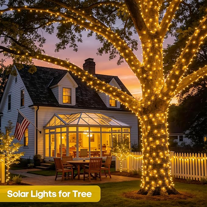 JMEXSUSS 2 Pack Solar String Lights Outdoor Waterproof, Total 400 LED 151FT - Image 3