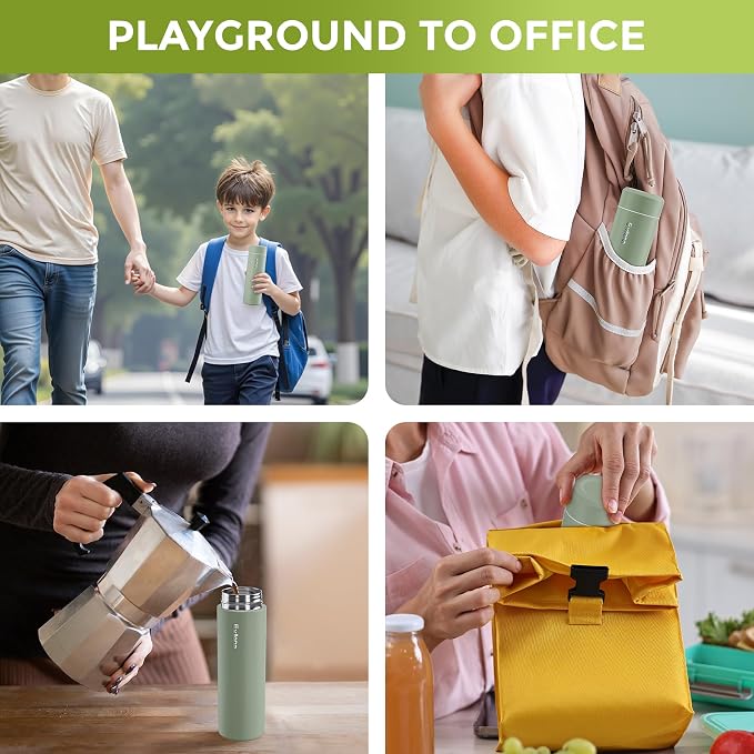 【Upgraded】Exllena Small Insulated Water Bottle 12 oz/350ml– Mini Insulated - Image 7