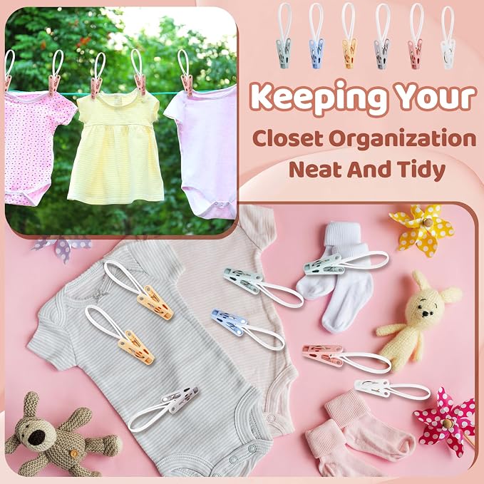 90 Pack Multi Purpose Laundry Hooks Hanging Clips, Clothes Pins - Image 6