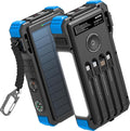 BLAVOR Solar Power Bank 20000mAh Built-in Cables, Wireless Charger by BLAVOR