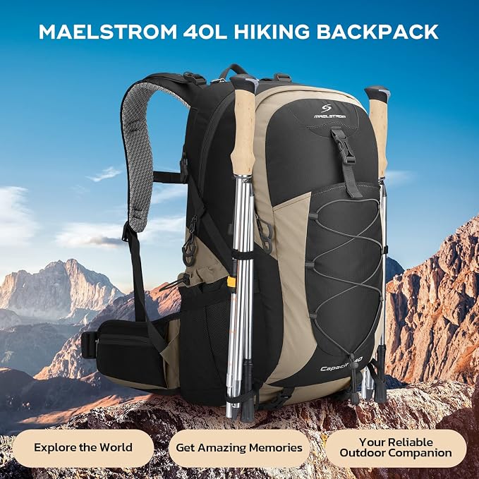 Maelstrom Hiking Backpack, Camping Backpack, 40L Waterproof Hiking Daypack - Image 7