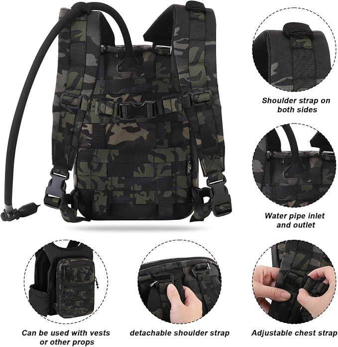 PETAC GEAR Tactical Molle Hydration Pack - Image 3