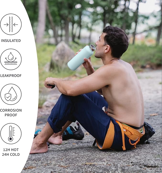 Bambaw 16 oz Stainless Steel Water Bottle, Insulated Water Bottle - Image 3