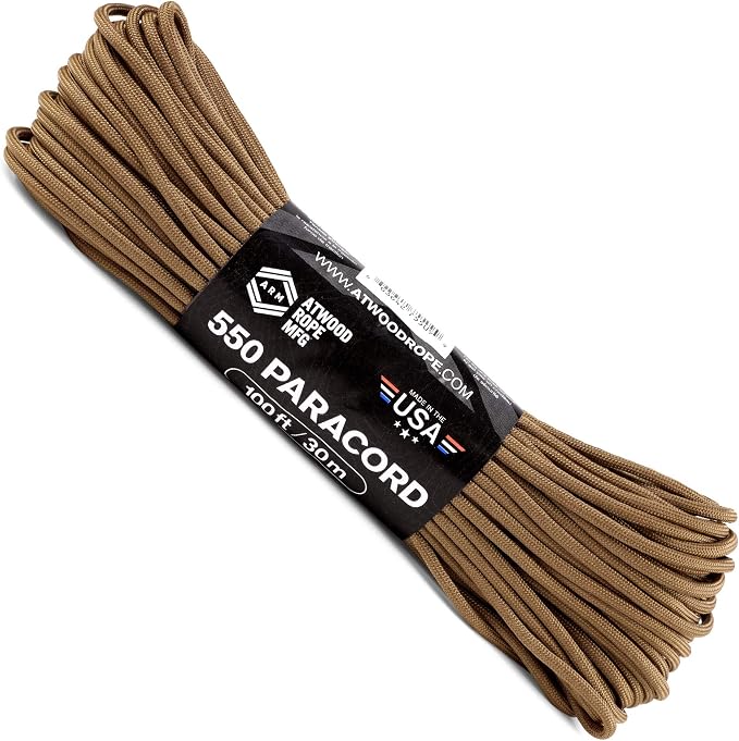 Atwood Rope MFG 550 Paracord 100 Feet 7-Strand Core Nylon Parachute Cord by AtwoodRopeMFG