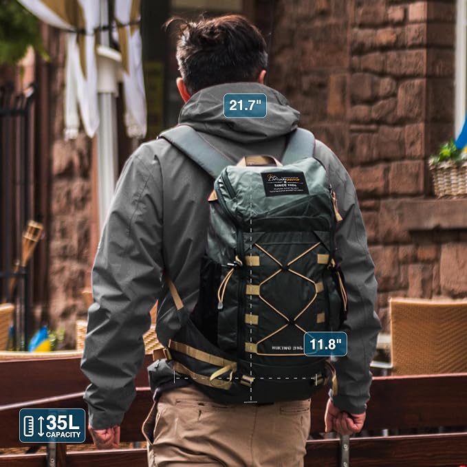 MOUNTAINTOP 35L Hiking Backpack, Lightweight Outdoor Travel Camping Daypack - Image 3