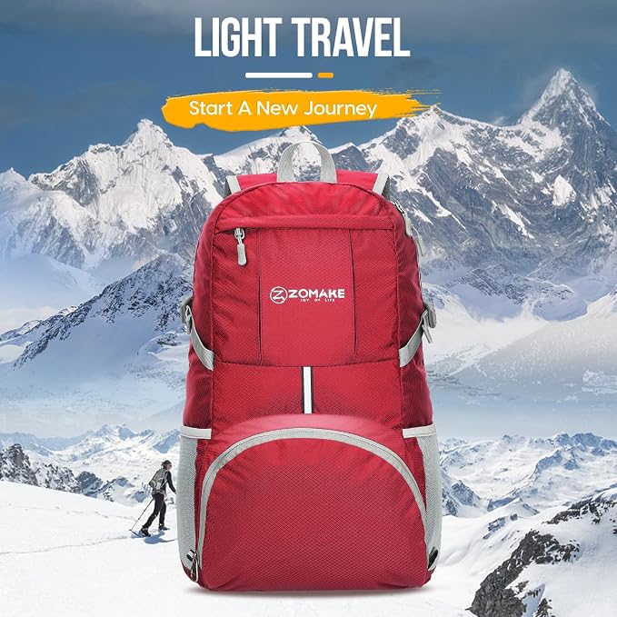 ZOMAKE Lightweight Packable Backpack 35L, Light Foldable Backpacks Water - Image 7