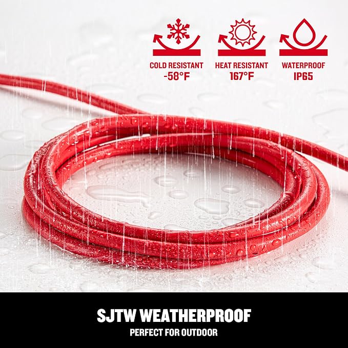 CRAFTSMAN 75 Ft. Indoor/Outdoor Extension Cord 16/3 SJTW, Waterproof Flexible - Image 7